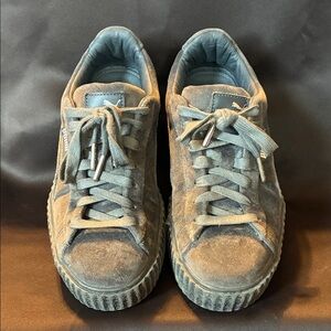 Puma Men's Charcoal Suede Sneakers